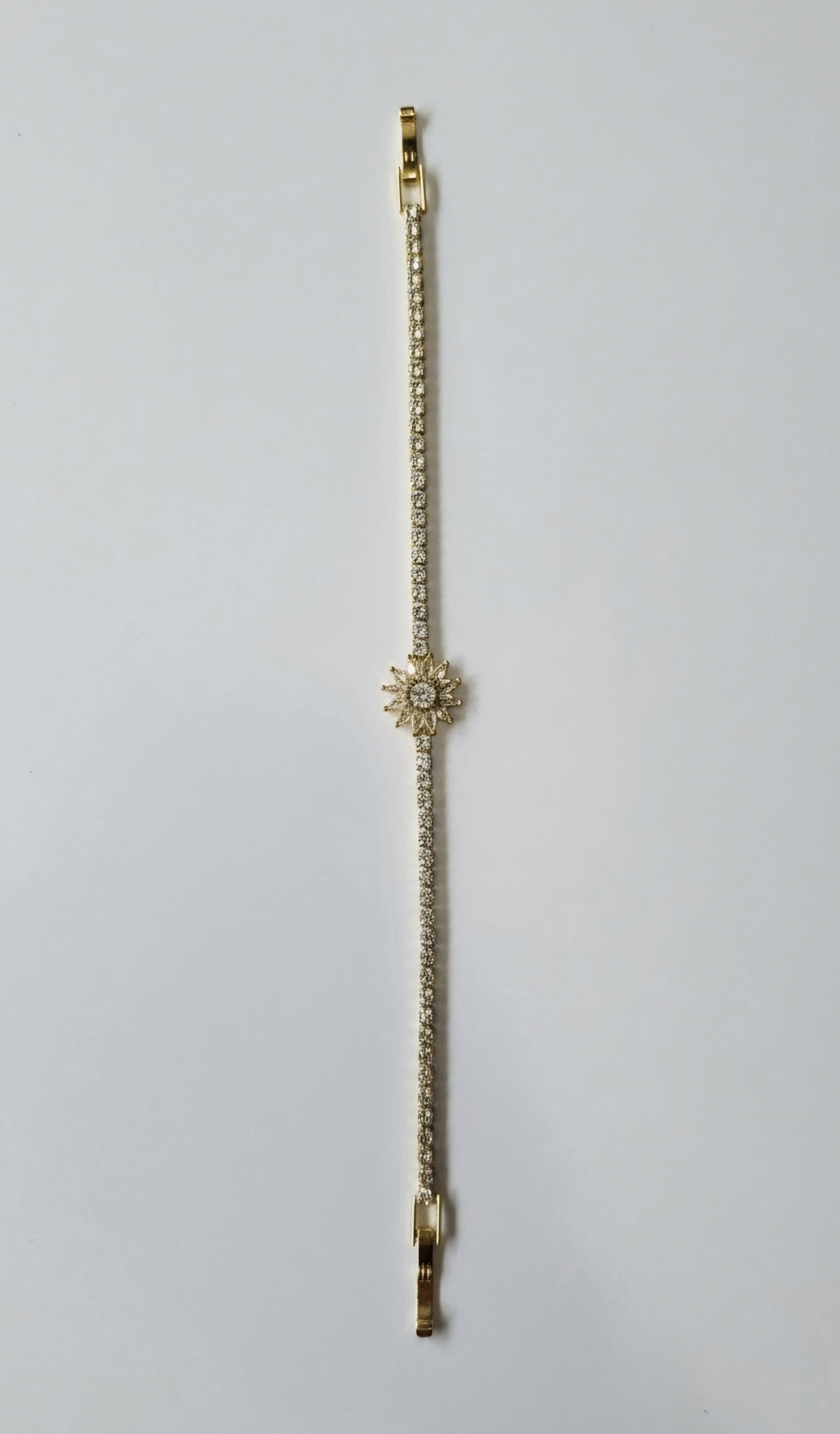 Crystal Flower Tennis Bracelet — view 2